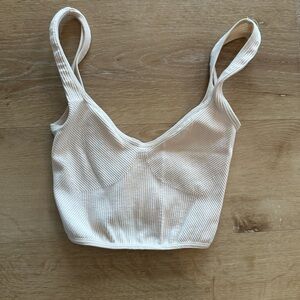 Out from Under Cream Ribbed Bralette Top